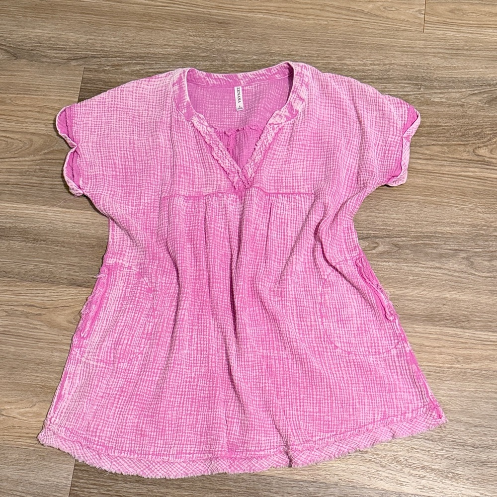 Zenana Outfitters Pink Tunic Top/Dress